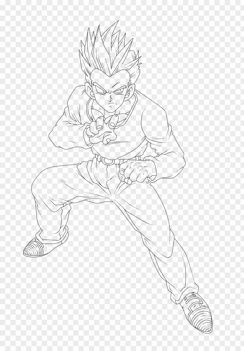 Ball Line Goku Gohan Vegeta Goten Sketch PNG