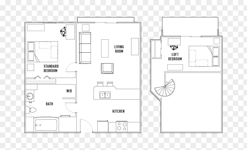 Line Paper Floor Plan White PNG
