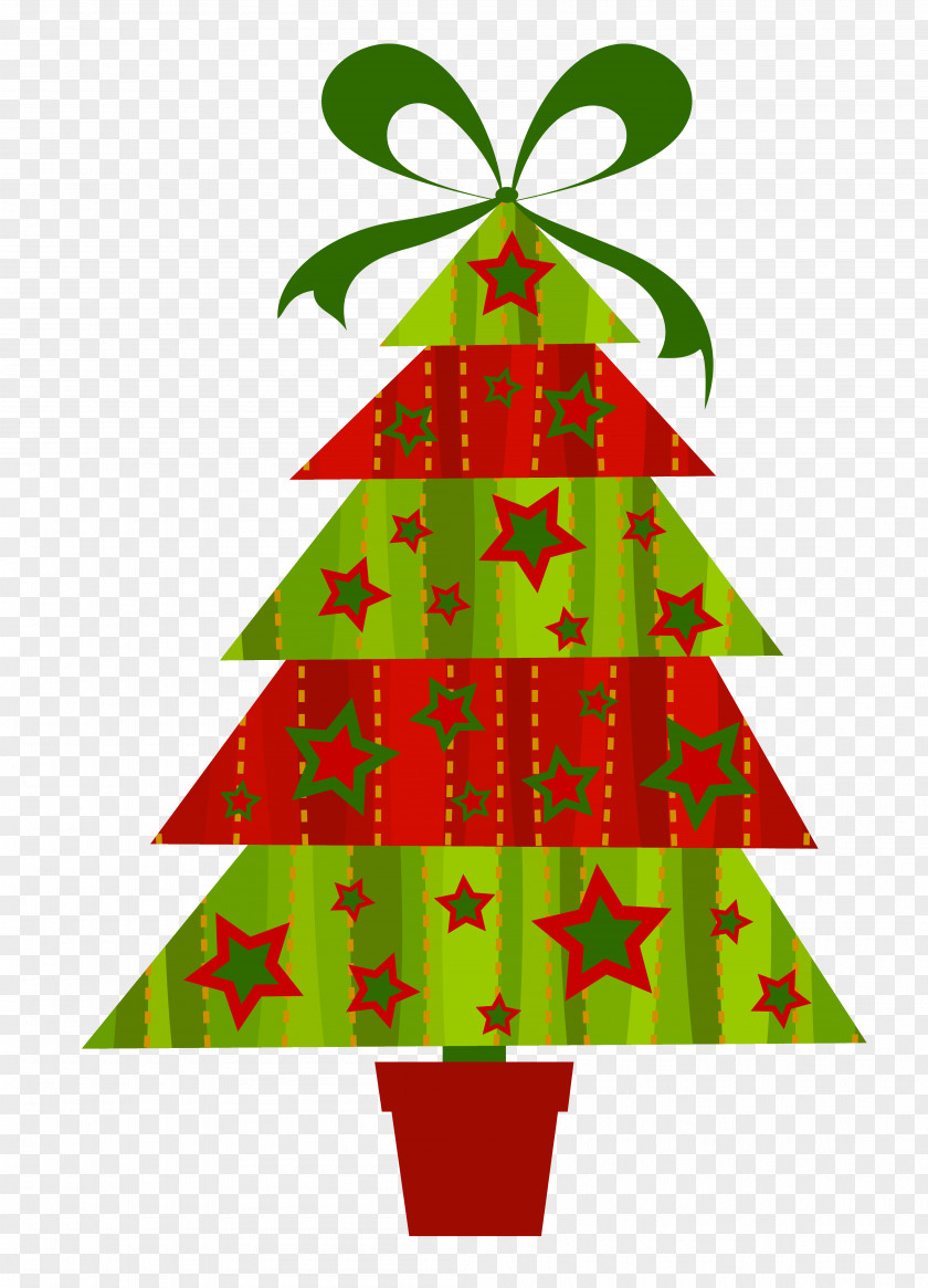 Modern Christmas Tree Transparent Clipart Decoration Clip Art PNG