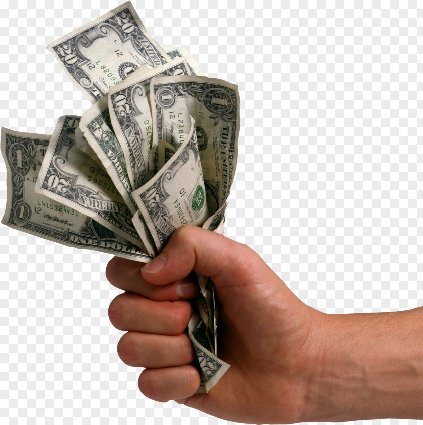 Money Dollars In Hand Image Clip Art PNG