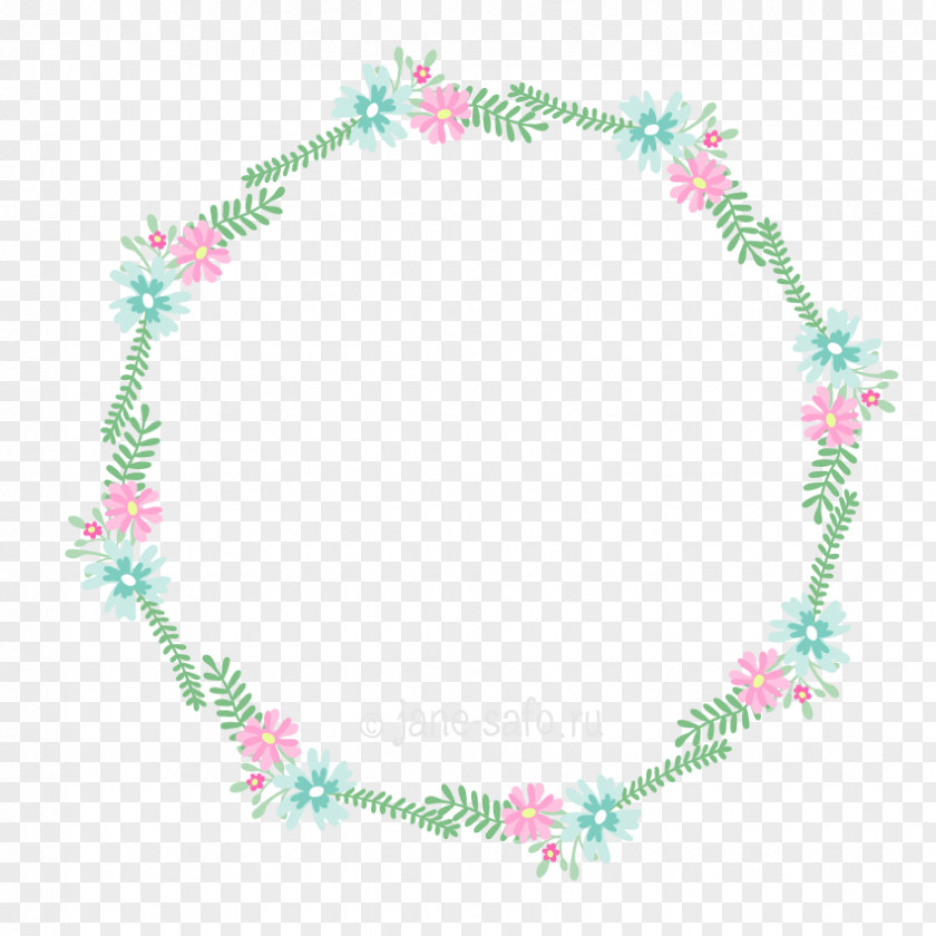 Papillon Flower Wreath Clip Art PNG