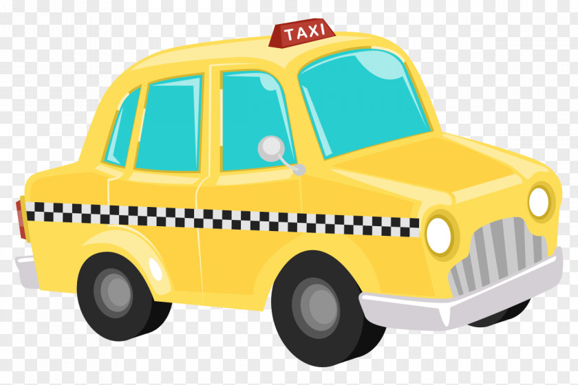 Taxi Yellow Cab Car Clip Art PNG