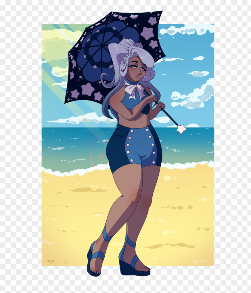 Vacation Animated Cartoon Illustration Shoulder Swimsuit PNG