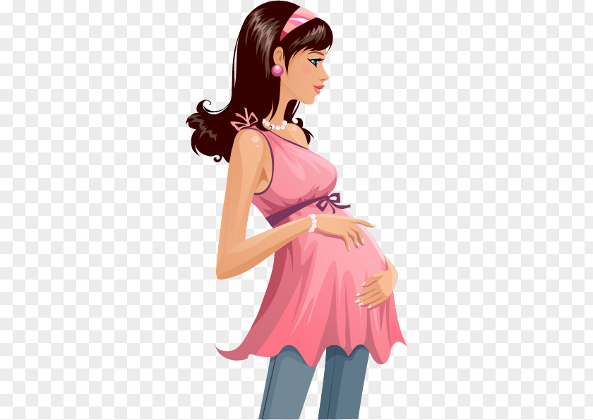 Vector Painted Pregnant Women Pregnancy Woman Childbirth PNG