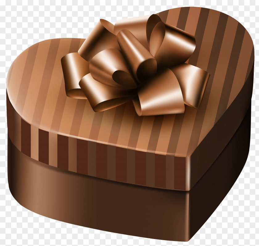 Brown Heart Cliparts Gift Decorative Box Paper Clip Art PNG