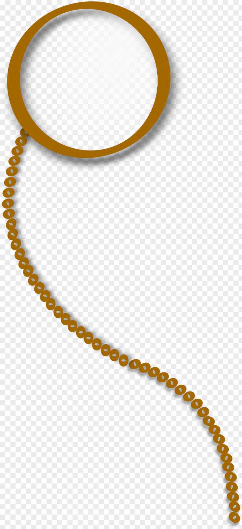 Gold Chain Monocle Glasses Clip Art PNG