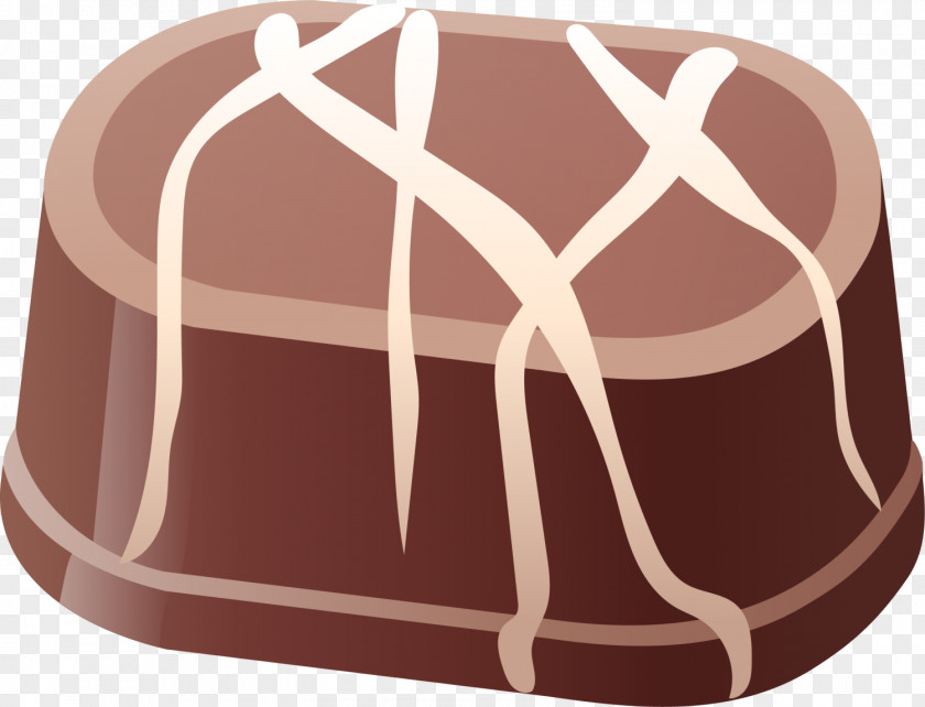 Hand Painted Brown Chocolate Sandwich Truffle Bar Cake PNG