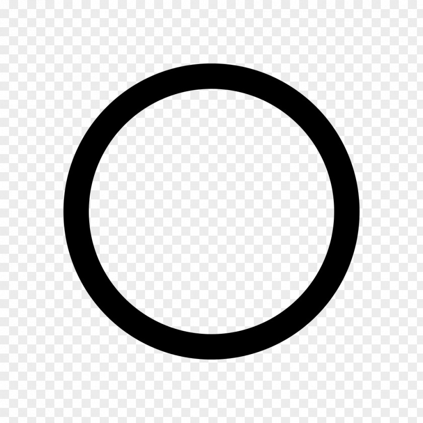 Hollow Circle Black Sign Symbol PNG