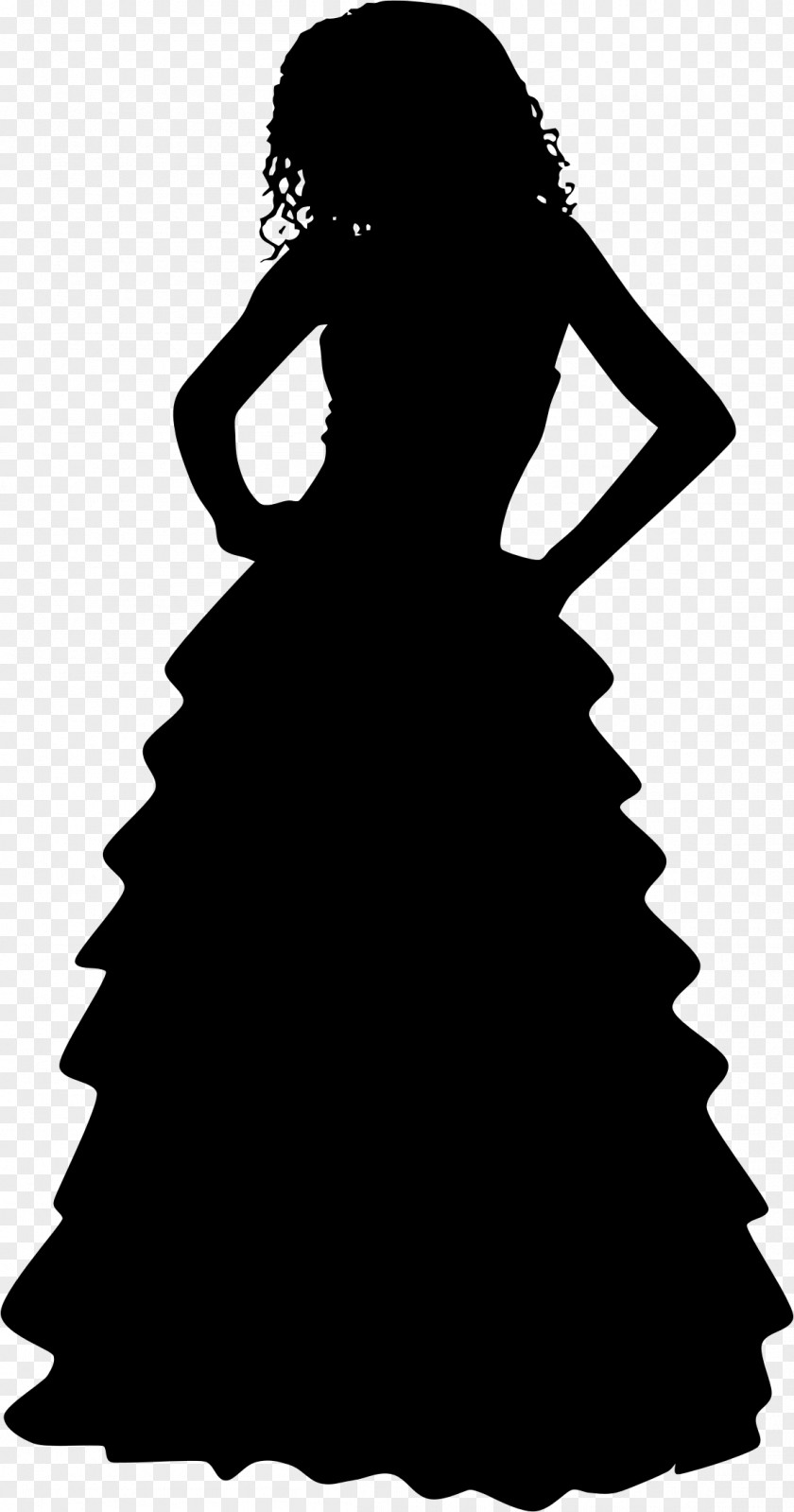Woman Silhouette Dress Evening Gown Clip Art PNG