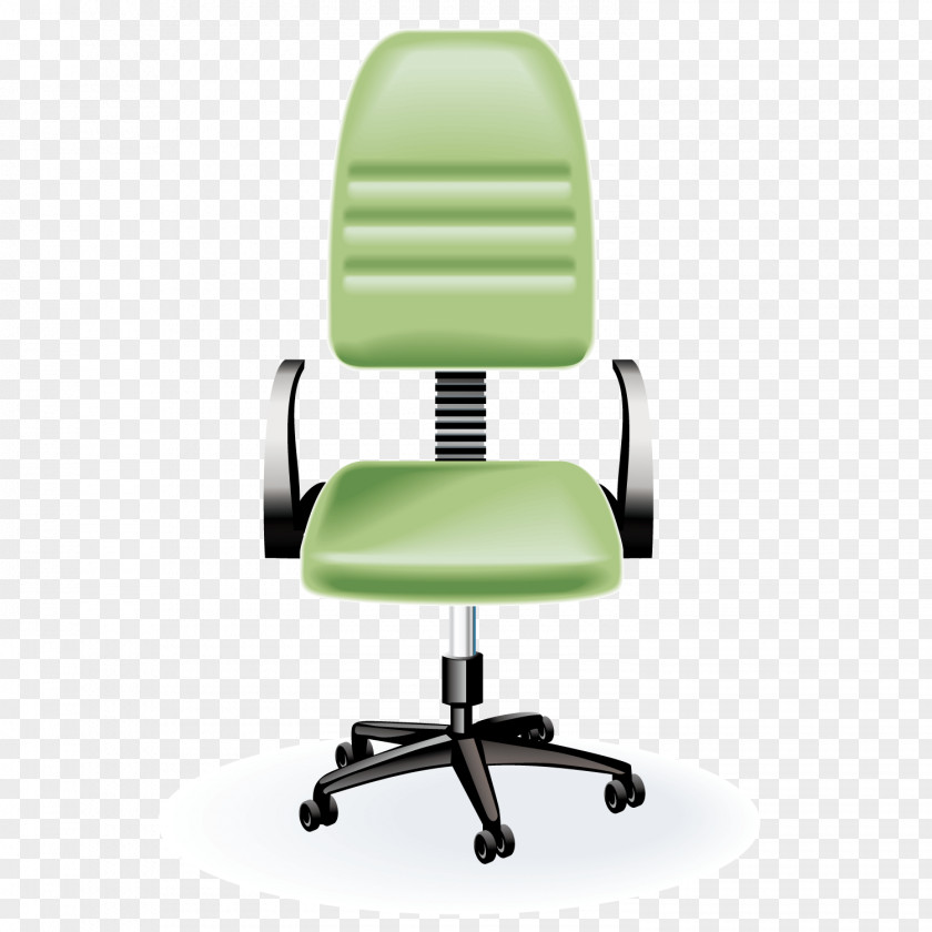 Vector Green Swivel Chair Table Furniture Office PNG
