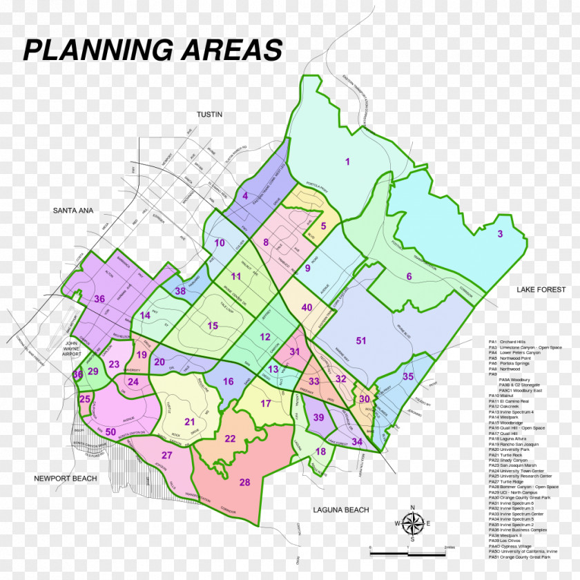Areas Irvine City Map Google Maps Planned Community PNG