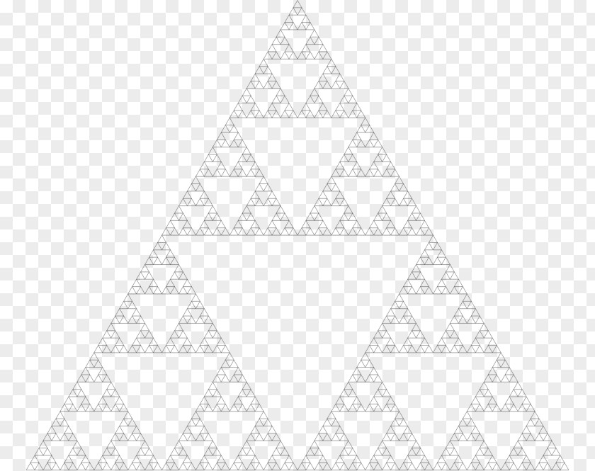 Triangle Sierpinski Fractal Area PNG