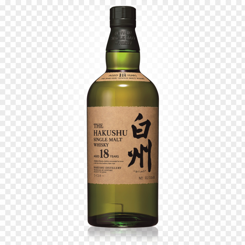 18 Years Old Japanese Whisky Hakushu Distillery Yamazaki Whiskey Single Malt PNG
