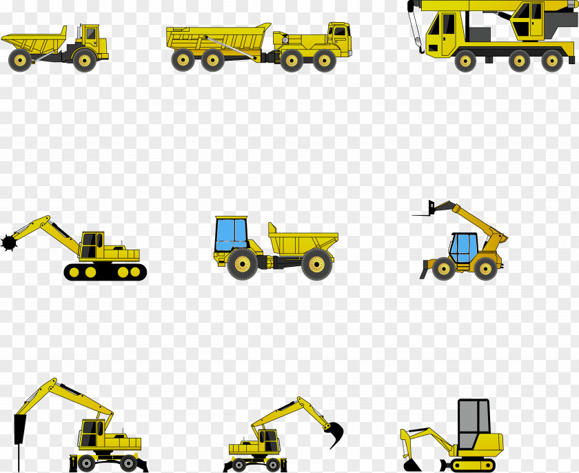 Excavator Architectural Engineering Machine Heavy Equipment PNG