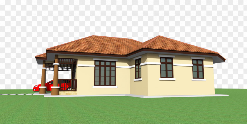 Jalan Padang Pasir House Facade Bungalow Roof Shed PNG