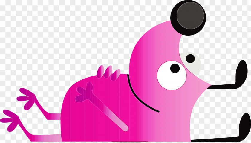 Pink Cartoon Animation Magenta Smile PNG
