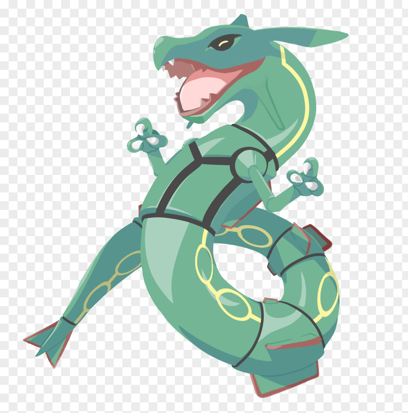 Rayquaza Pokémon Emerald Art Sticker PNG