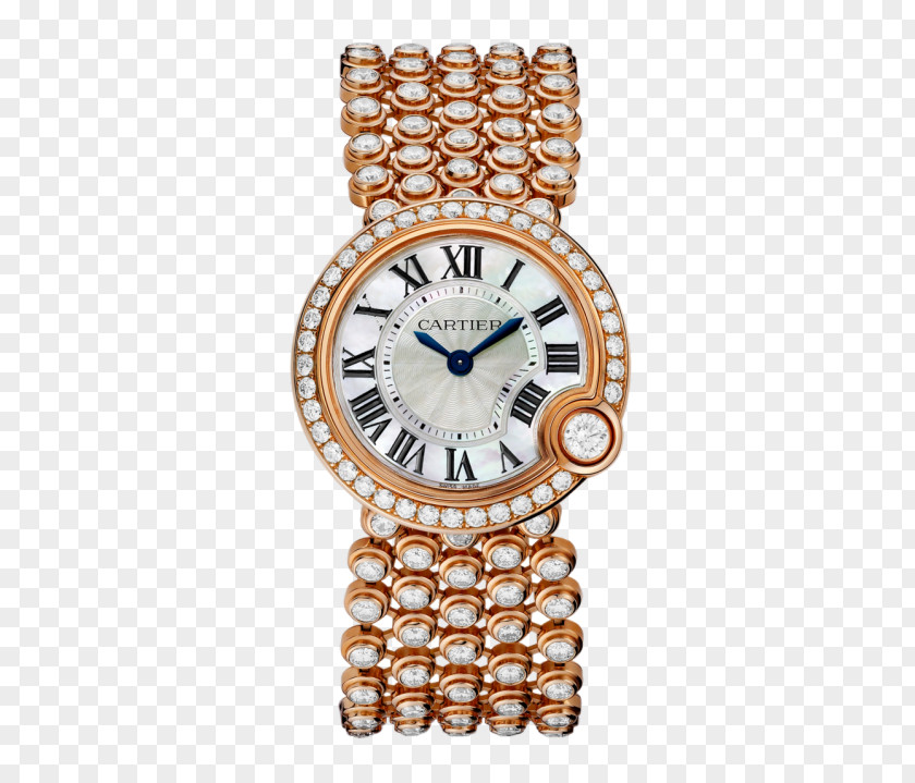 Cartier Rose Gold Watch Female Table Tank Brilliant Jewellery PNG