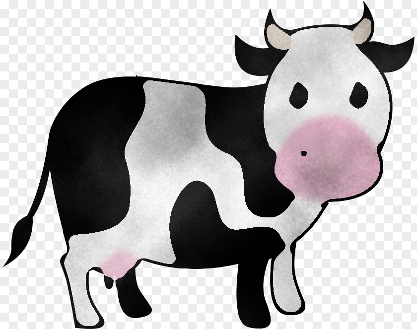 Cartoon Bovine Dairy Cow Snout Livestock PNG