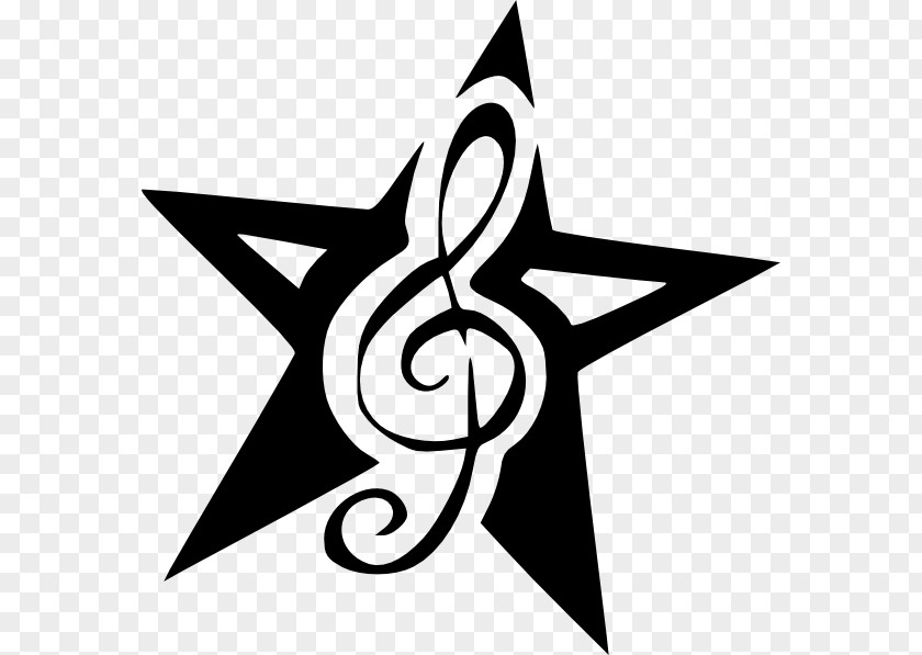 Picture Of G Clef Five Dots Tattoo Nautical Star Clip Art PNG