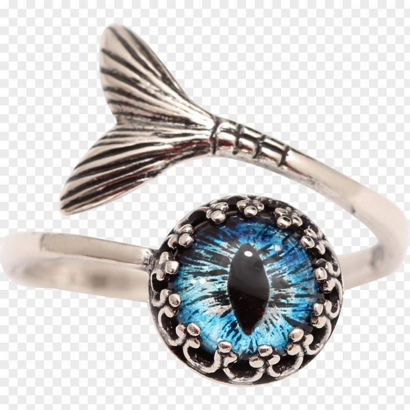 Ring Turquoise Silver Mermaid Jewellery PNG