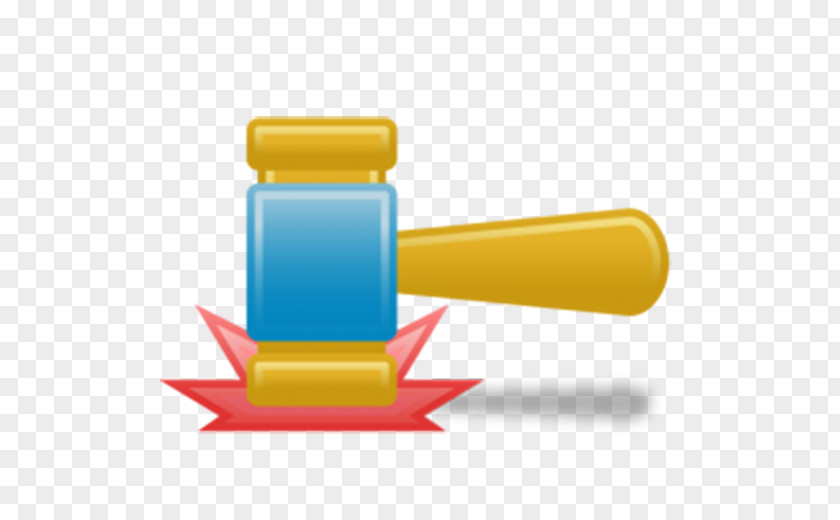 Cartoon Cute Auction Hammer Gavel Icon PNG