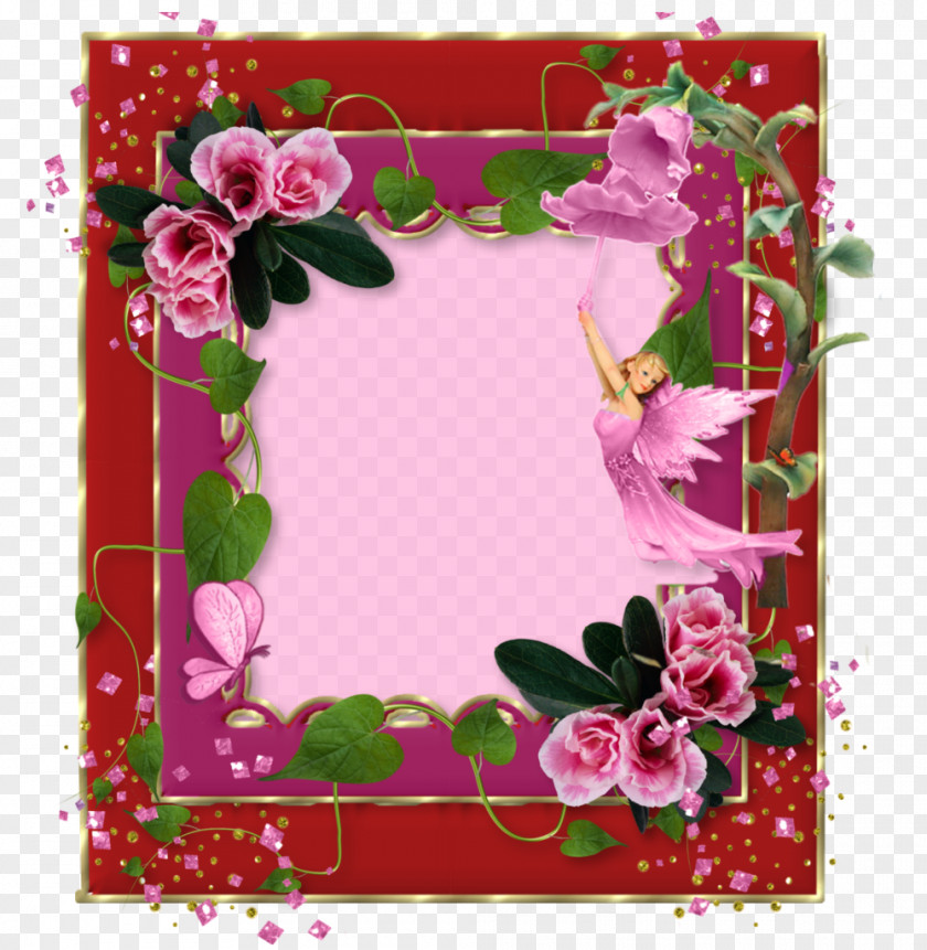 Creative New Year Picture Frames Garden Roses Glass PNG