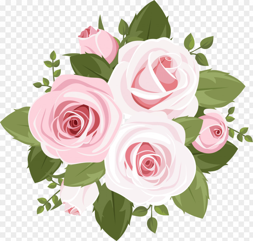 Pink Simple Flowers Rose Flower Pattern PNG