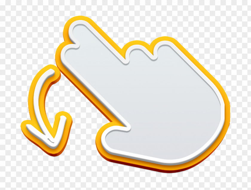 Symbol Logo Down Icon Finger Gesture PNG