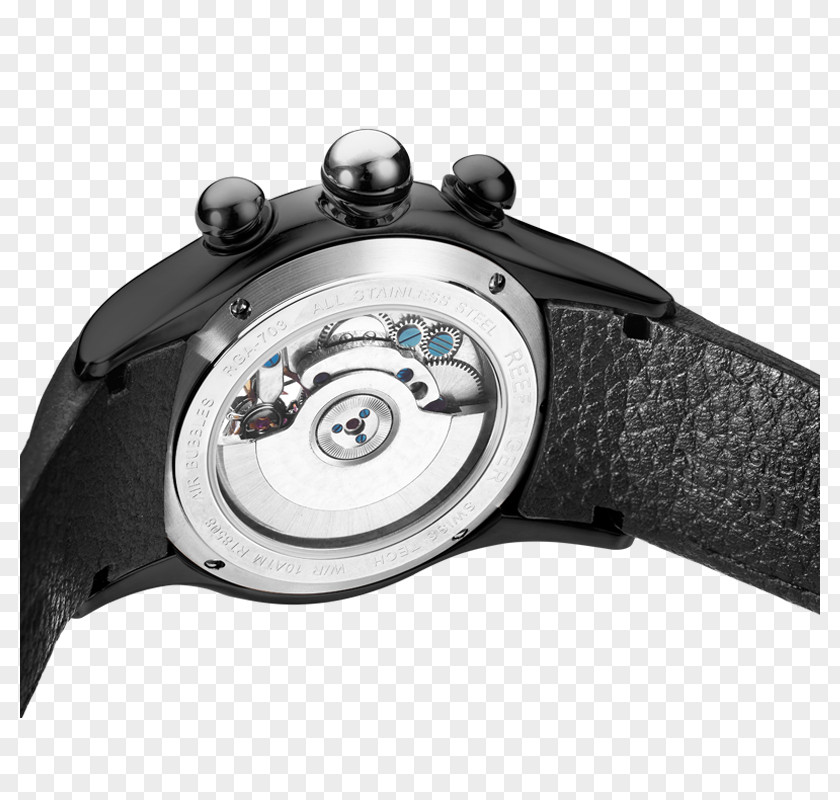 Air Bubble Automatic Watch Tourbillon Strap Leather PNG