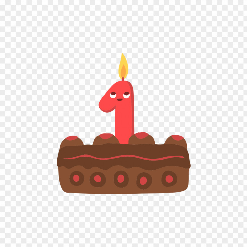 Red Digital Candles And Gray Cakes Birthday Cake Candle PNG