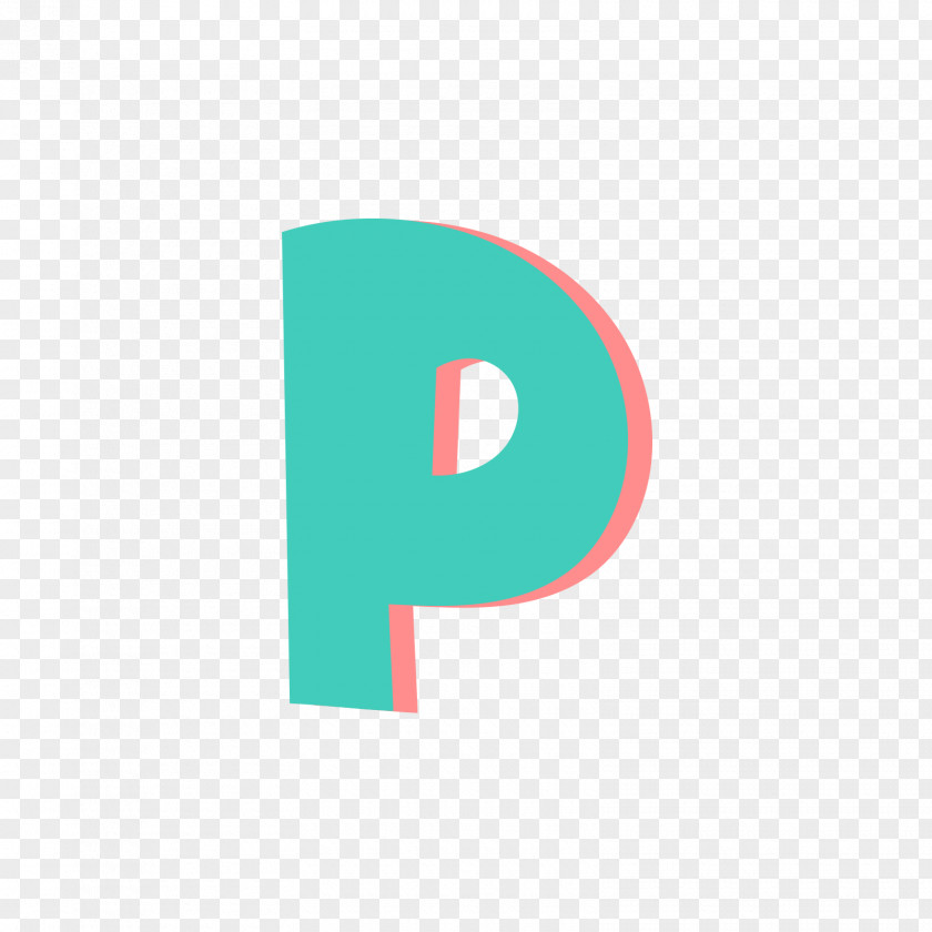 Red Green Letters P Blue-green Letter PNG