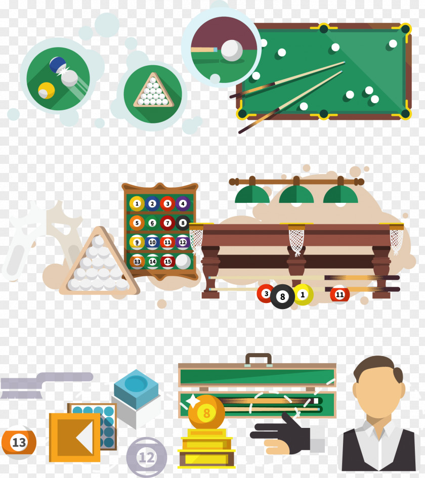 Vector Billiard Decoration Billiards Download PNG