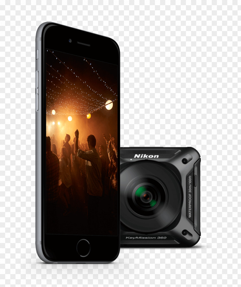 360 Camera Nikon KeyMission Mobile Phones Lens Photography PNG
