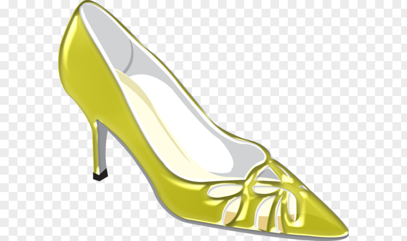 Cartoon Green Decorative Design Heels Shoe PNG