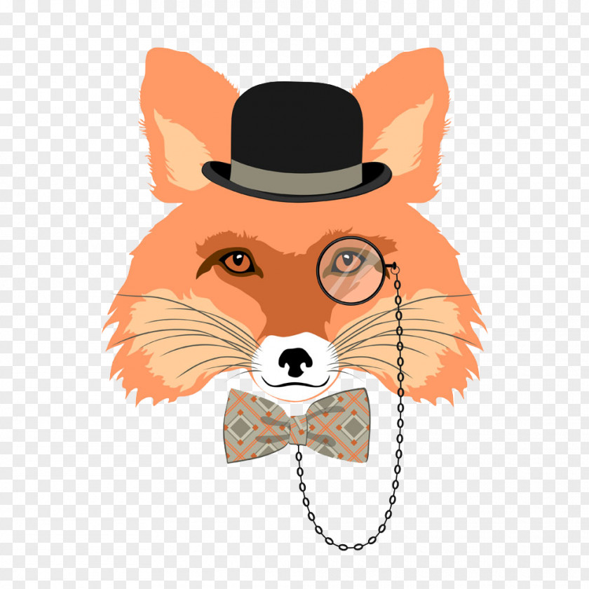 Fox Gentleman Illustration PNG