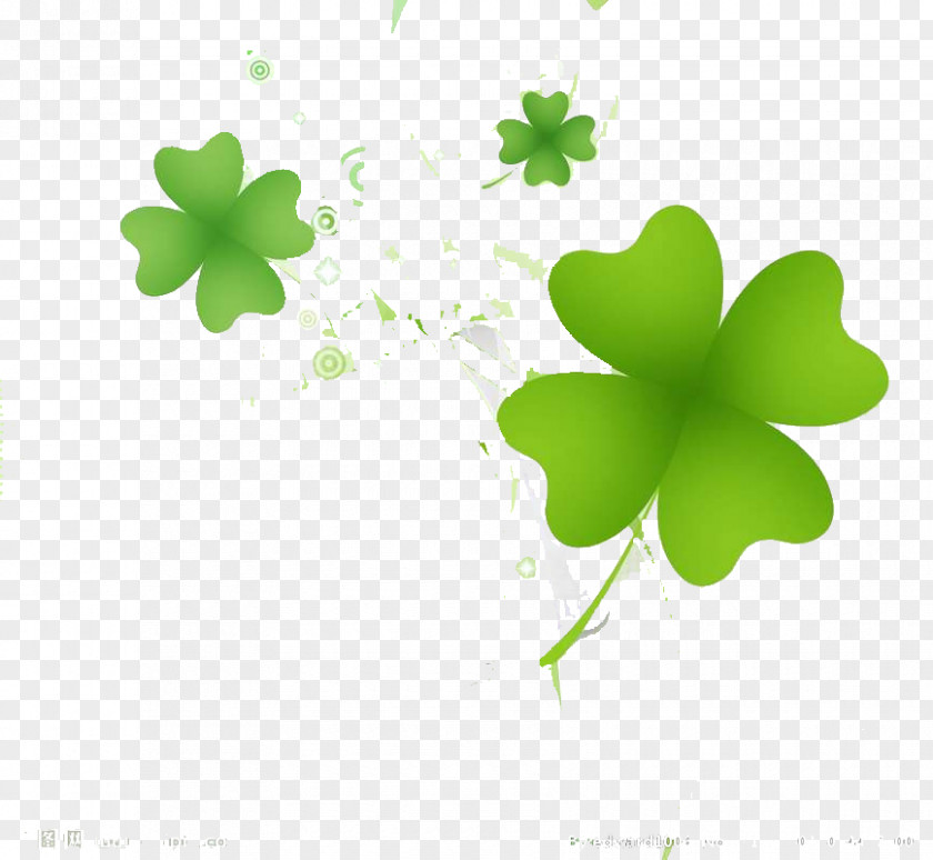 Lucky Clover Four-leaf Environmental Protection Illustration PNG