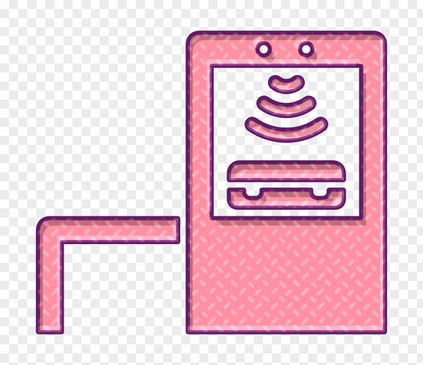 Rectangle Pink X Icon PNG