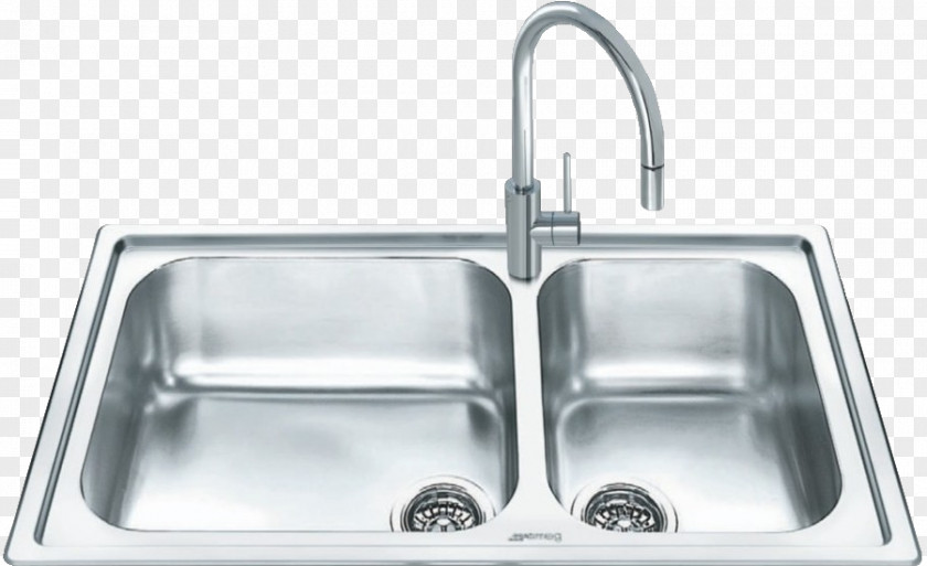 Kitchen Stainless Steel Smeg Sink PNG