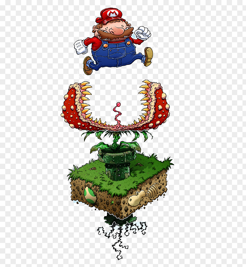 Mario And Piranha Super Bros. Kart Illustration PNG