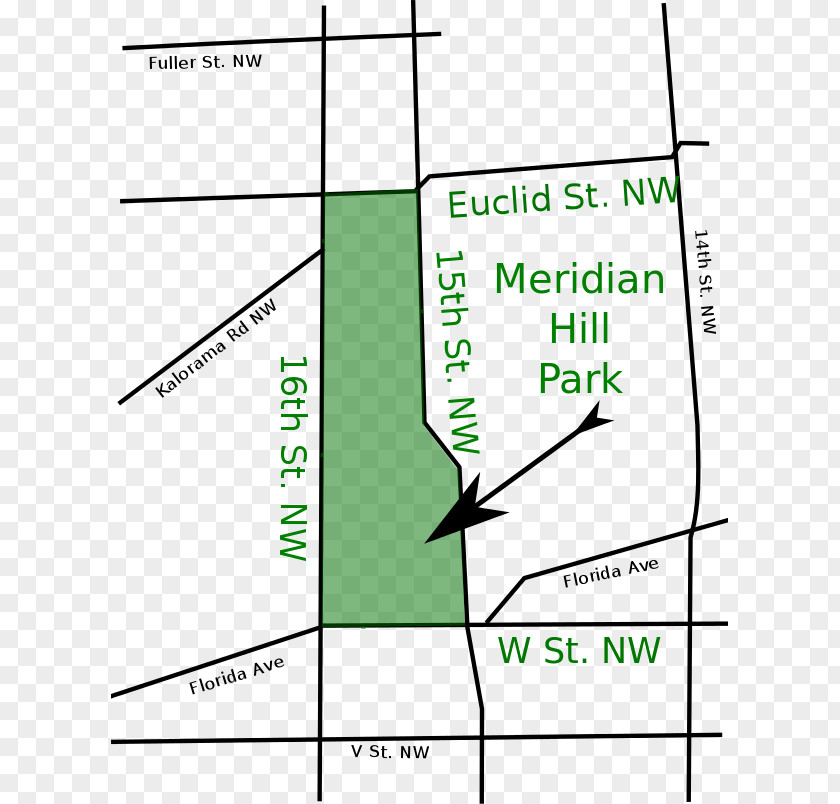 Park Meridian Hill Urban Map Location PNG
