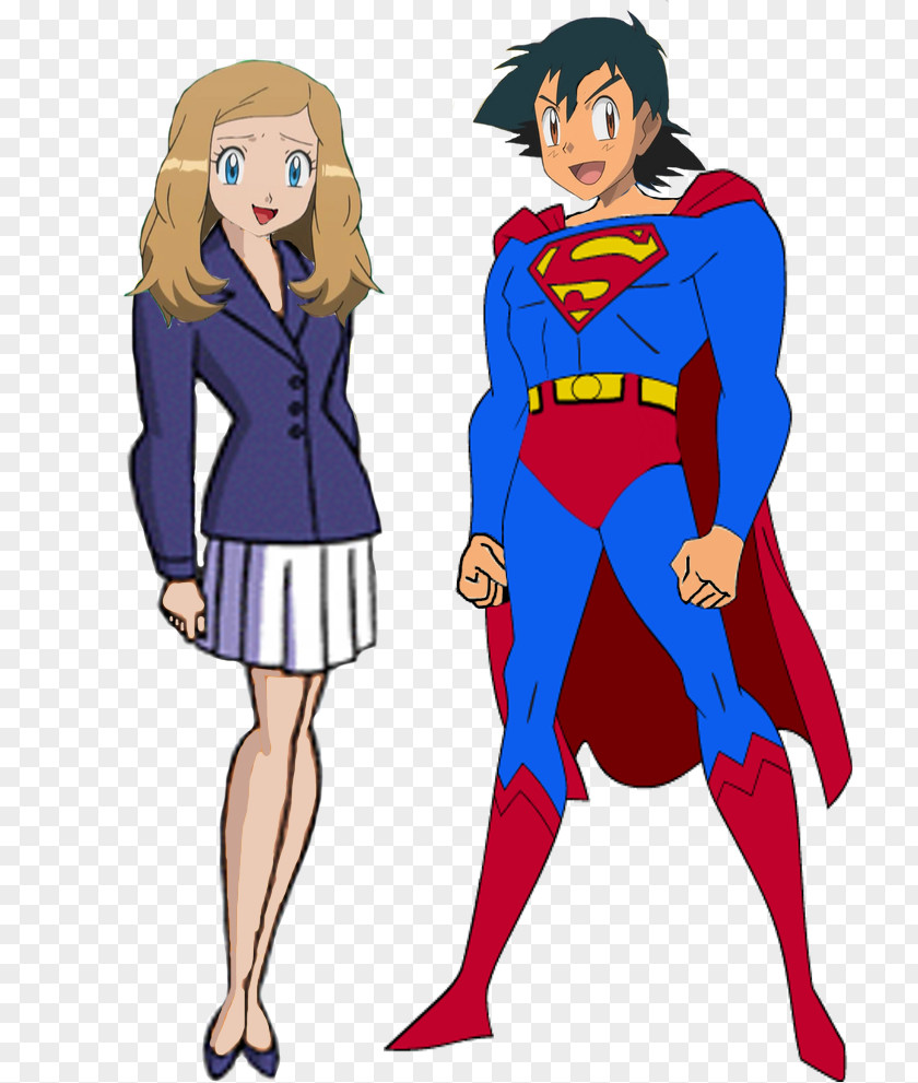 Pikachu Ash Ketchum Serena Wonder Woman Supercouple PNG