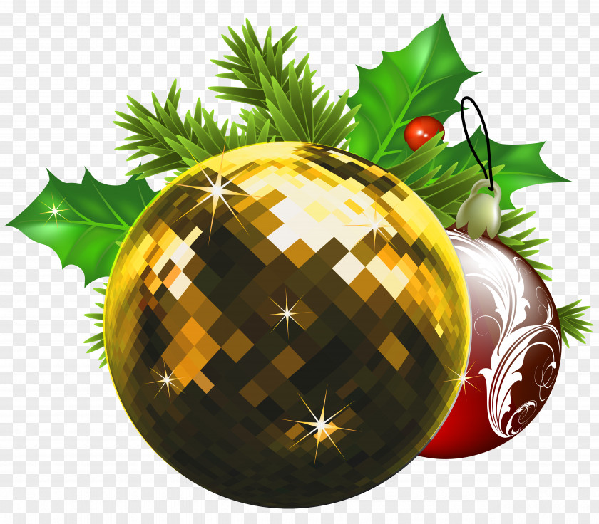Christmas Balls Clipart Image Ornament Tree Cat PNG