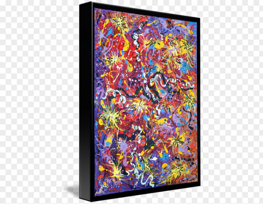 Mardi Gras Flyer Acrylic Paint Modern Art Painting PNG