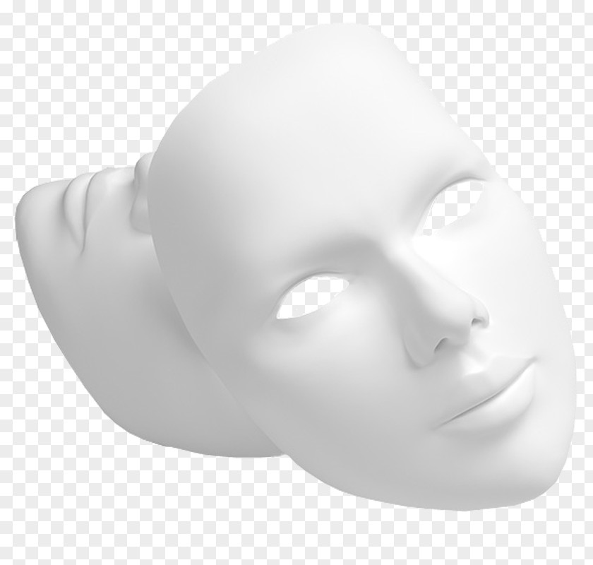 White Face Mask Shape Shapes FREE PNG