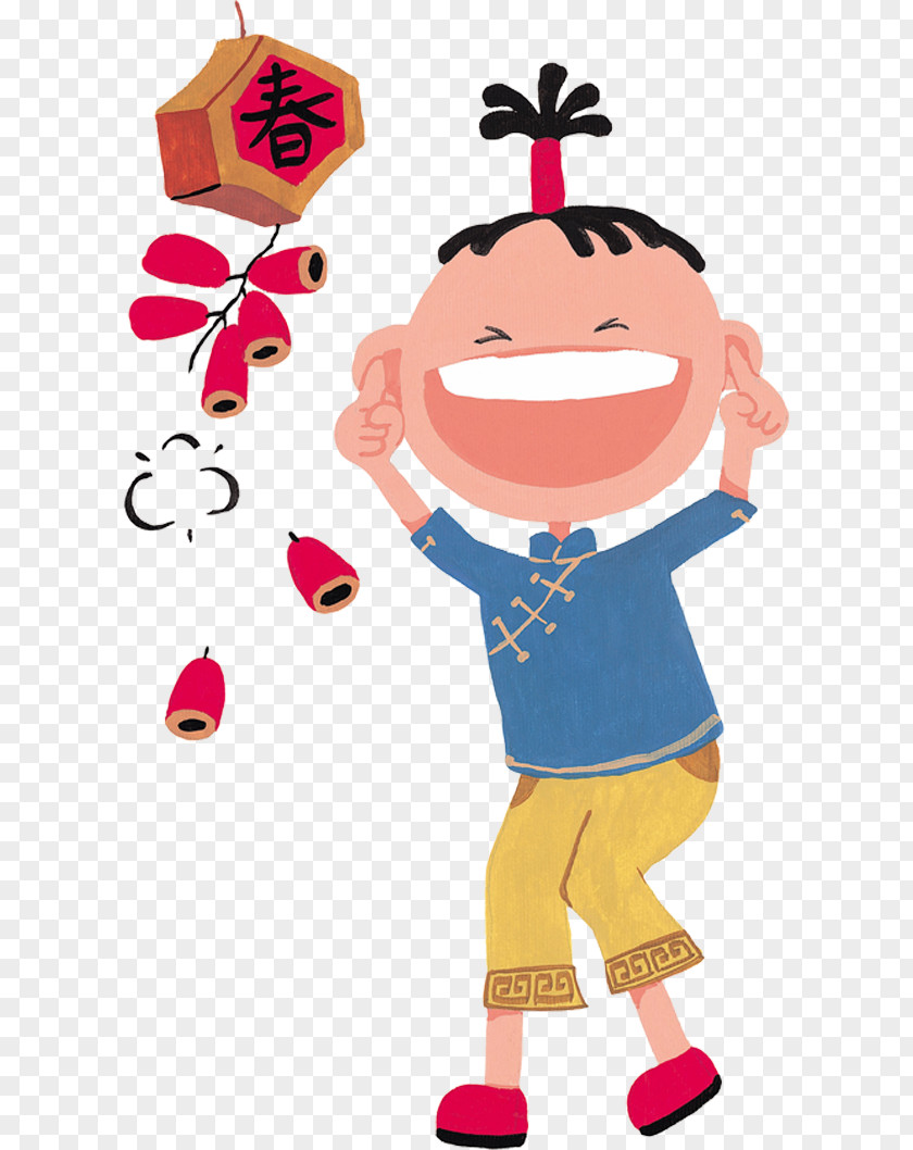 Chinese New Year Firecracker Cartoon PNG