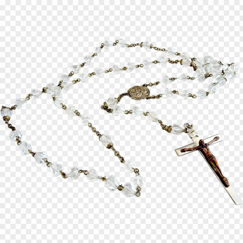 Beads Rosary Crucifix Christian Cross Necklace Anglican Prayer PNG