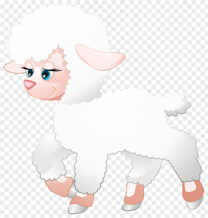 Cute Lamb Transparent Clip Art Image Canidae Goat Dog Illustration PNG