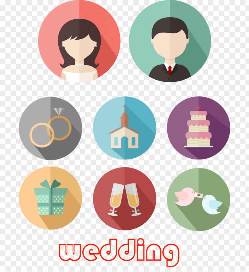 8 Round Wedding Icon Bridegroom PNG