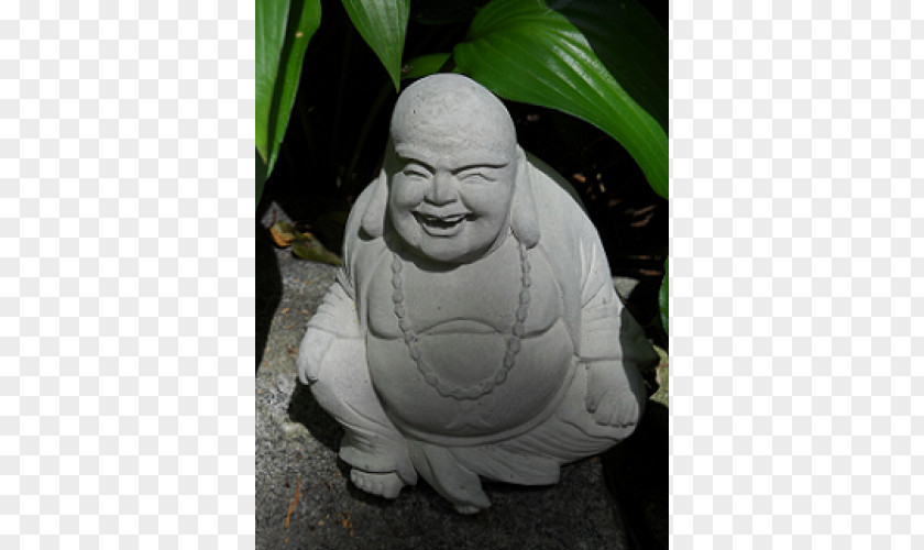 Laughing Buddha Statue Stone Carving Sculpture Concrete PNG